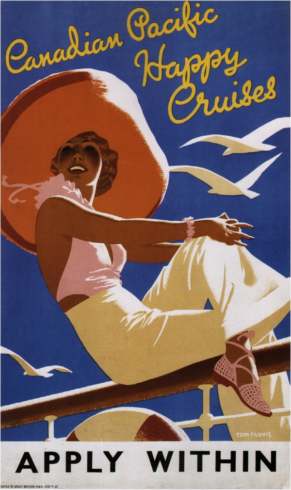 Canadian Happy Cruises Vintage Travel Poster by VINTAGE POSTER